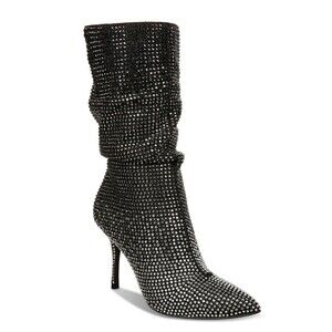 Thalia Sodi Womens 6 M Black Ombre Rhinestone Raquell Pointed Toe Boots NIB LN0